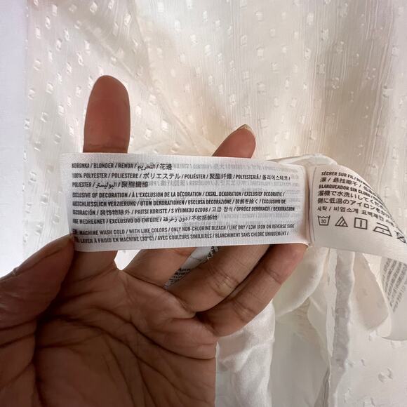 Abercrombie & Fitch Women's Tops Size XS Long Sleeve White Chiffon Blouse - Picture 6 of 7